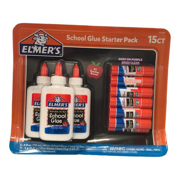 Elmer's School Washable Nu Run Glue Starter Pack 15-Count - Picture 1 of 2